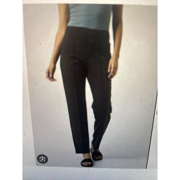 $109 Athleta Eastbound Straight Pant Black Ponte Tencel Spandex Travel Pockets 6 - Picture 8 of 9